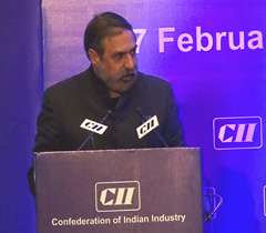 Shri Anand Sharma, Minister of Commerce and Industry addressing at the 6th CII National Council Meeting